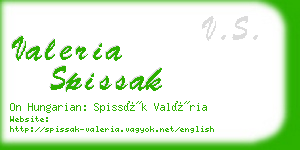 valeria spissak business card
